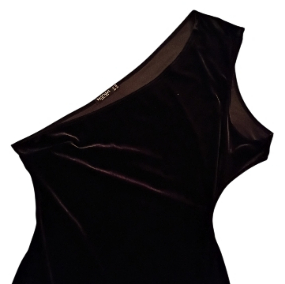 Nasty Gal Elegant One-Shoulder Cutout Black Maxi Dress Size 18 - Picture 6 of 9